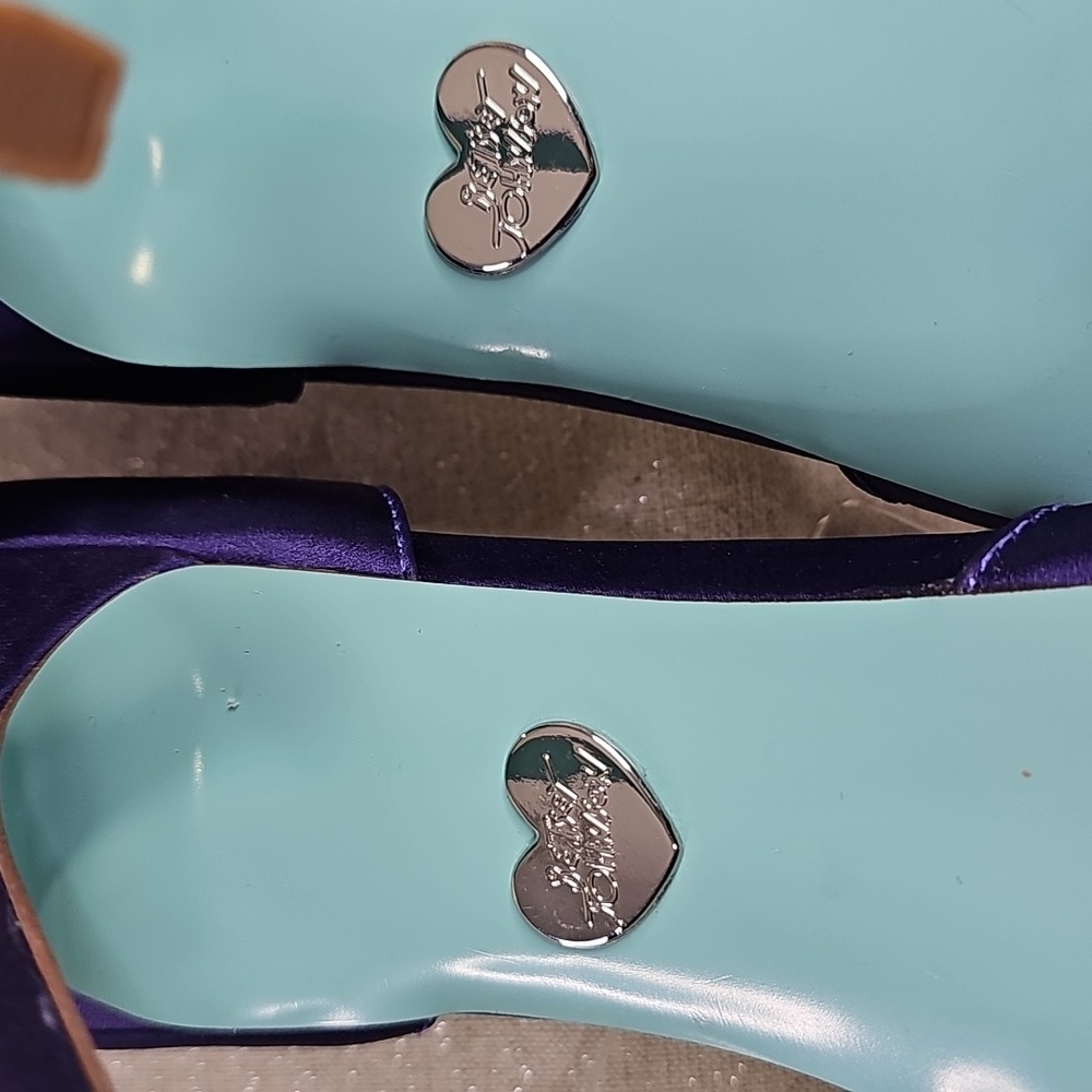 Betsey Johnson Purple Stiletto Heels Elegant Wear Office Wear Career Wedding - Picture 11 of 17